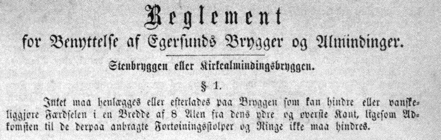Utsnitt av Bryggereglementet