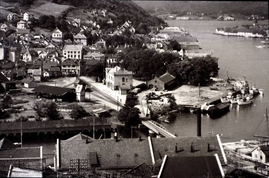 Stasjonsområdet i 1930-åra