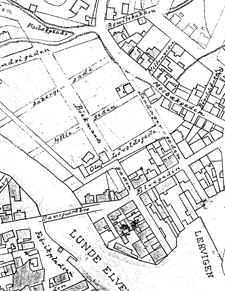 Utsnitt av Reguleringsplan 1905