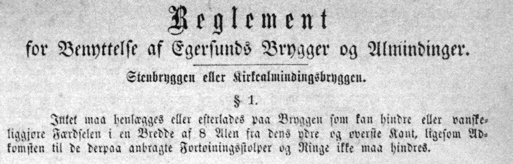 Utsnitt av Bryggereglementet. Dalane Folkemuseums arkiv