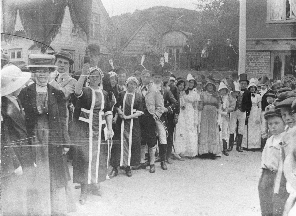 Egersunds Ungdomsforening opptrådte under 100 årsjubileet for Grunnloven den 17. mai 1914