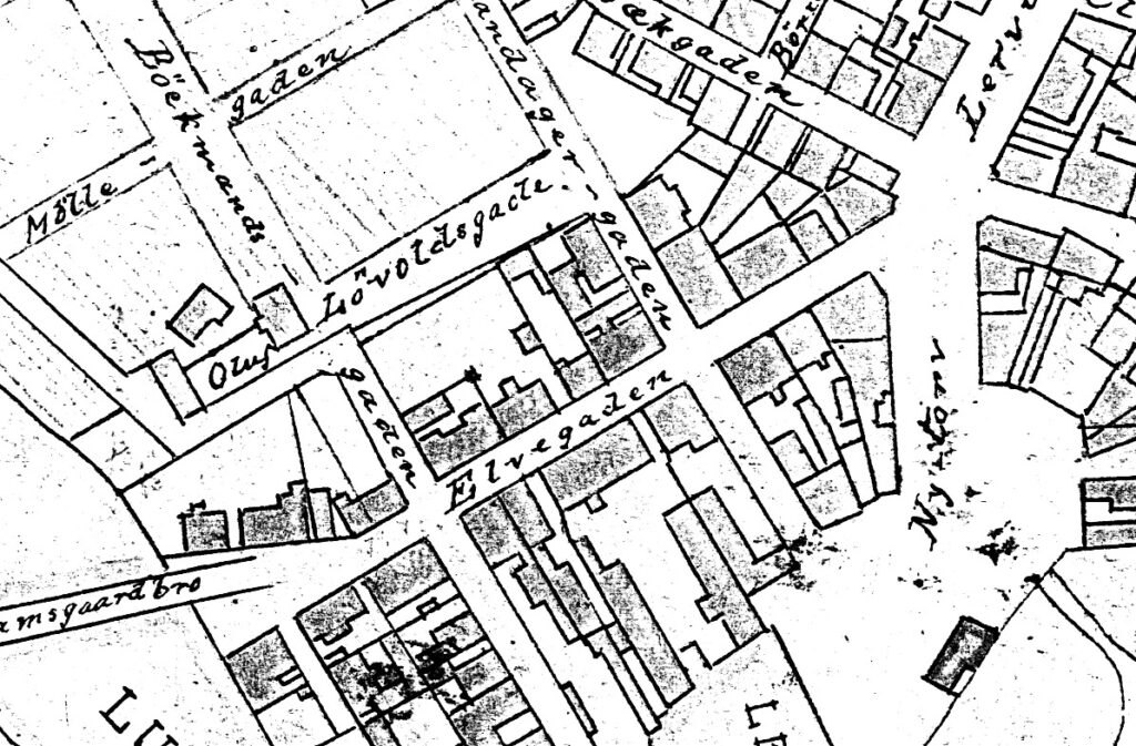 Utsnitt av Reguleringsplan 1905