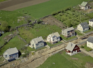 Høgevollsveien under opparbeidelse i 1961