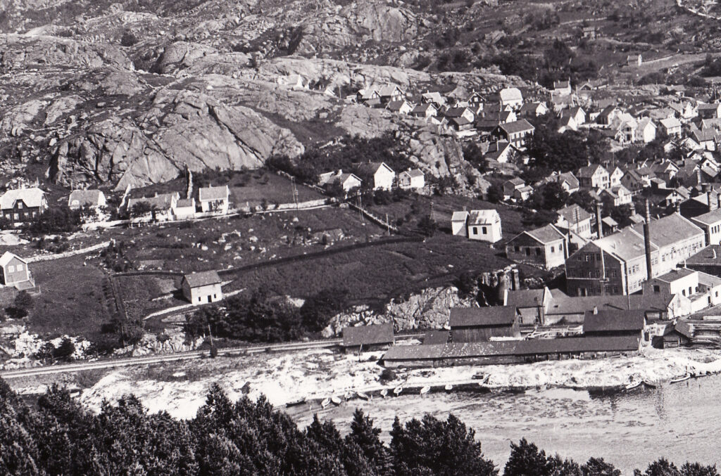Humlestad før området ble utbygd, ca 1920