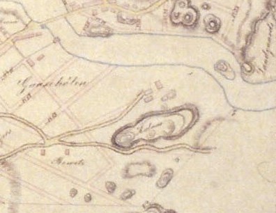 Utsnitt av Reguleringsplan 1858