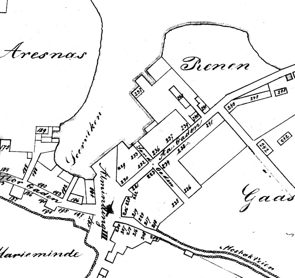 Utsnitt av Bykart 1868