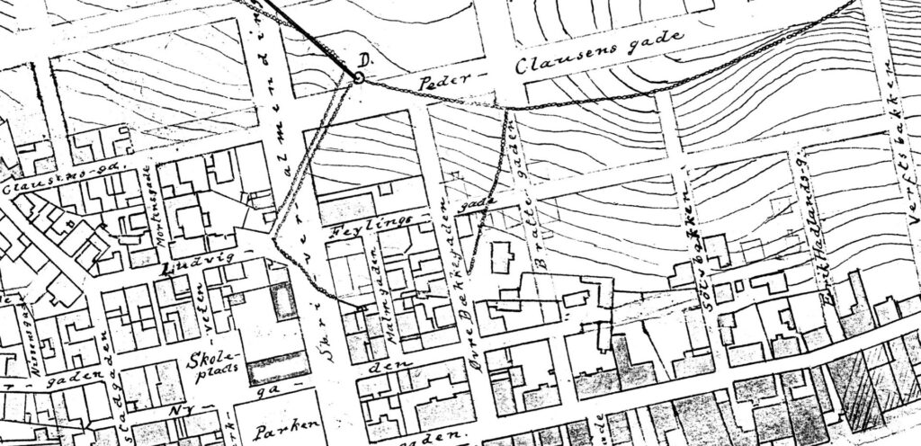 Utsnitt av Reguleringsplan 1905