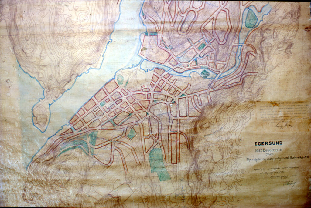 Reguleringsplan 1931. Dalane Folkemuseums arkiv