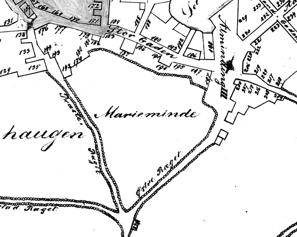 Utsnitt av Bykart 1868