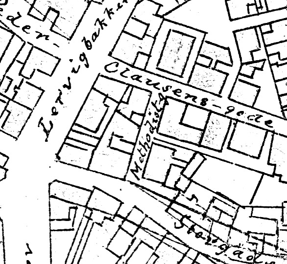 Utsnitt av Reguleringsplan 1905