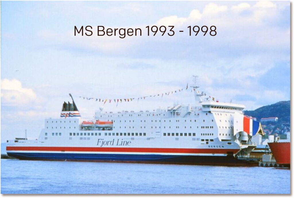 MS Bergen slik den så ut i perioden 1993-1998