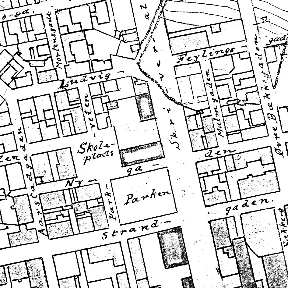 Utsnitt av Reguileringsplan 1905