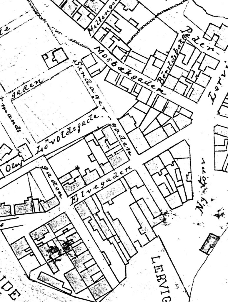Utsnitt av Reguleringsplan 1905
