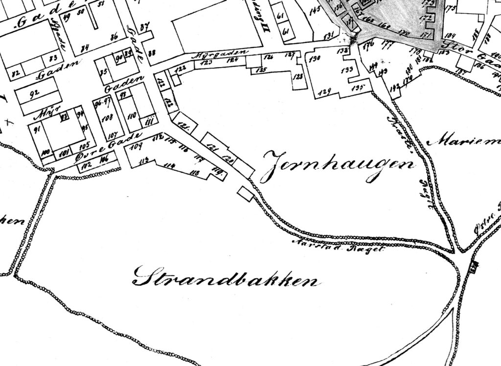 Utsnitt av Bykart 1868