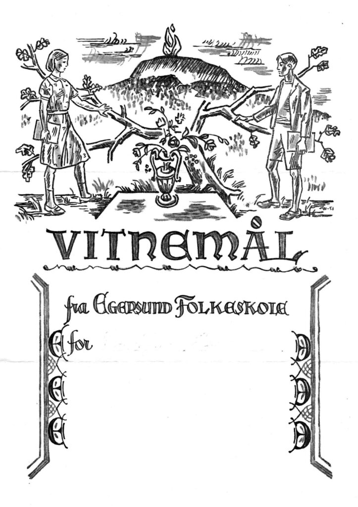 Egersund Folkeskole holdt seg med eget vitnemål med kjente symboler fra byen